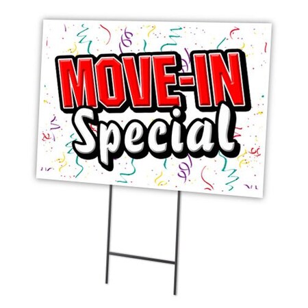 Signmission Move-in Special Yard Sign & Stake outdoor plastic coroplast window, C-1216-DS-Move-In Special C-1216-DS-Move-In Special